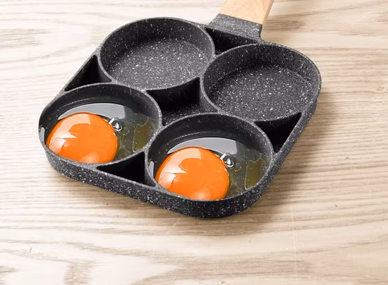 3 PCS Non Stick 3in1 Multi Function Breakfast Maker Frying Pan 24cm Open 3-Ply Stainless Steel Cookware Fry Pan