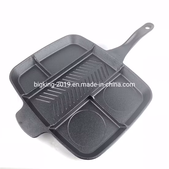 멀티 섹션 5 in 1 붙지 않는 주철 마스터 그릴 팬