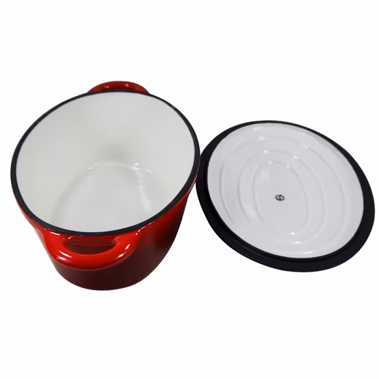 3.8qt 4qt 타원형 빨간색 주철 캐서롤 냄비 주철 더치 오븐 프렌치 오븐 소스 팬